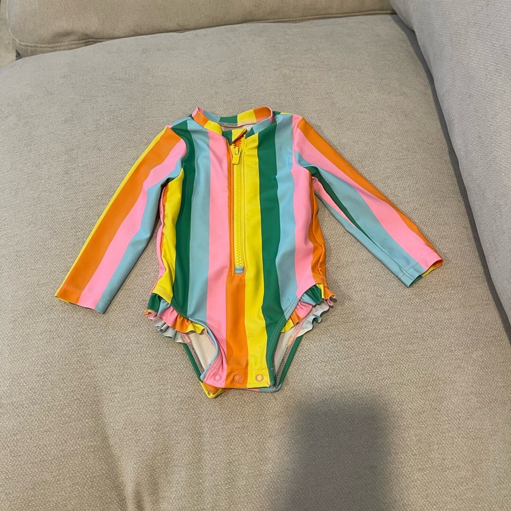Old Navy Kids Swim One Piece - Multicolor Stripes